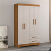 Closet Home Mobili Lucca 4 Puertas 2 Cajones Beige