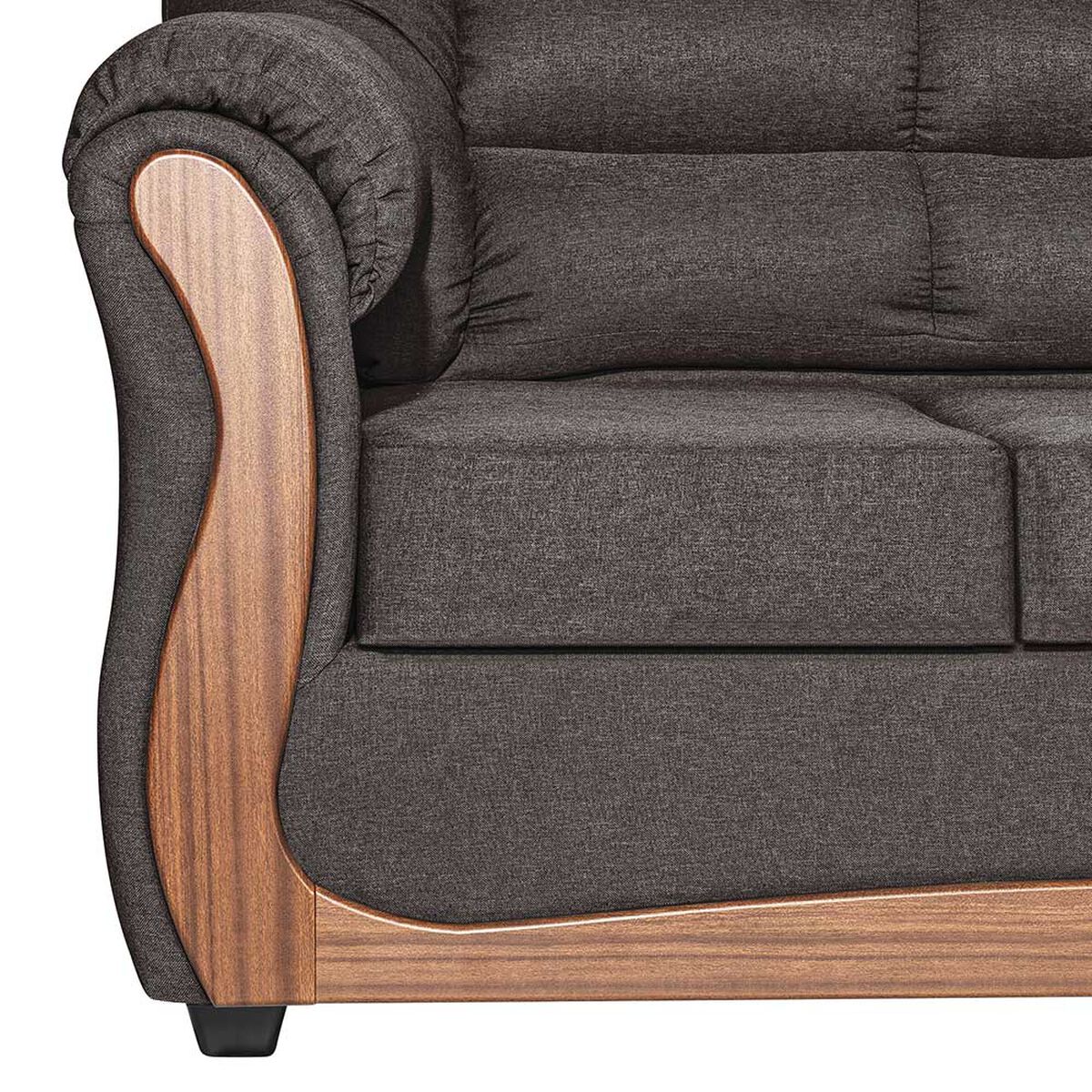 Juego de Living Muebles M&E Valdivia  Sofá 3 Cuerpos + Dos Sillones 1 Cuerpo Chocolate