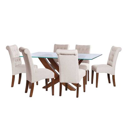 Imagen 1 del producto Juego de Comedor Latam Home Alicante 6 Sillas Blanco