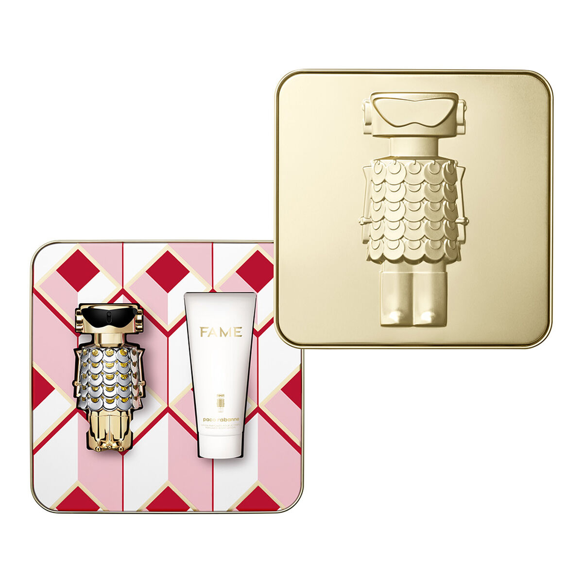 Set de Perfume Paco Rabanne Fame EDP 50 ml + Body Lotion 75 ml Launch Hd22