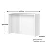 Mueble de Cocina Isla Home Mobili Americana Blanco