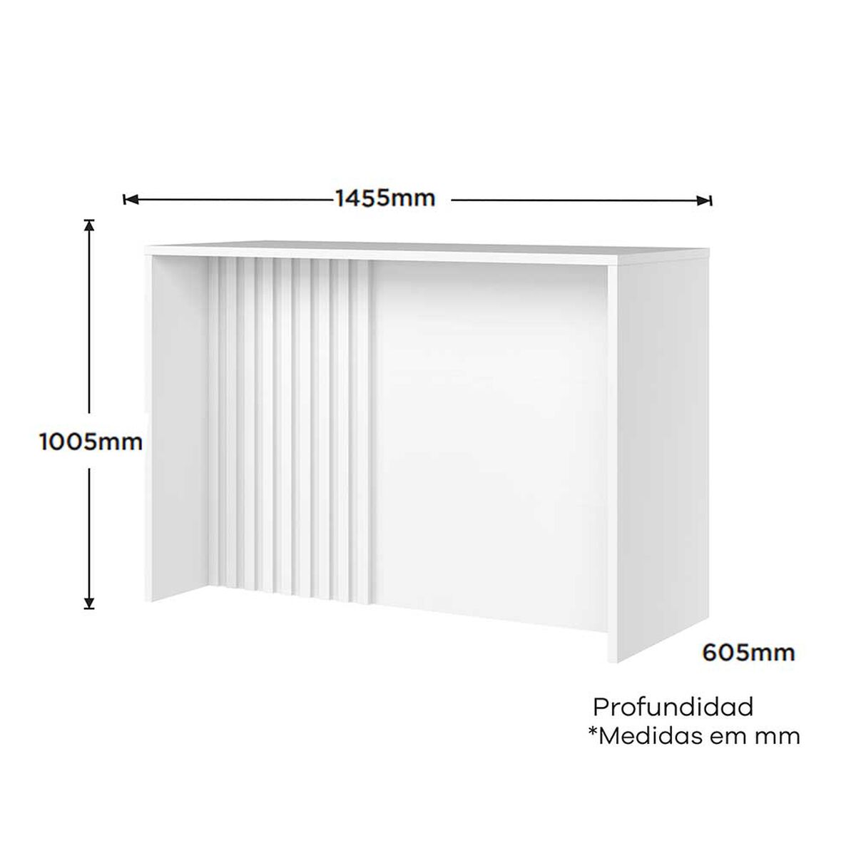 Mueble de Cocina Isla Home Mobili Americana Blanco