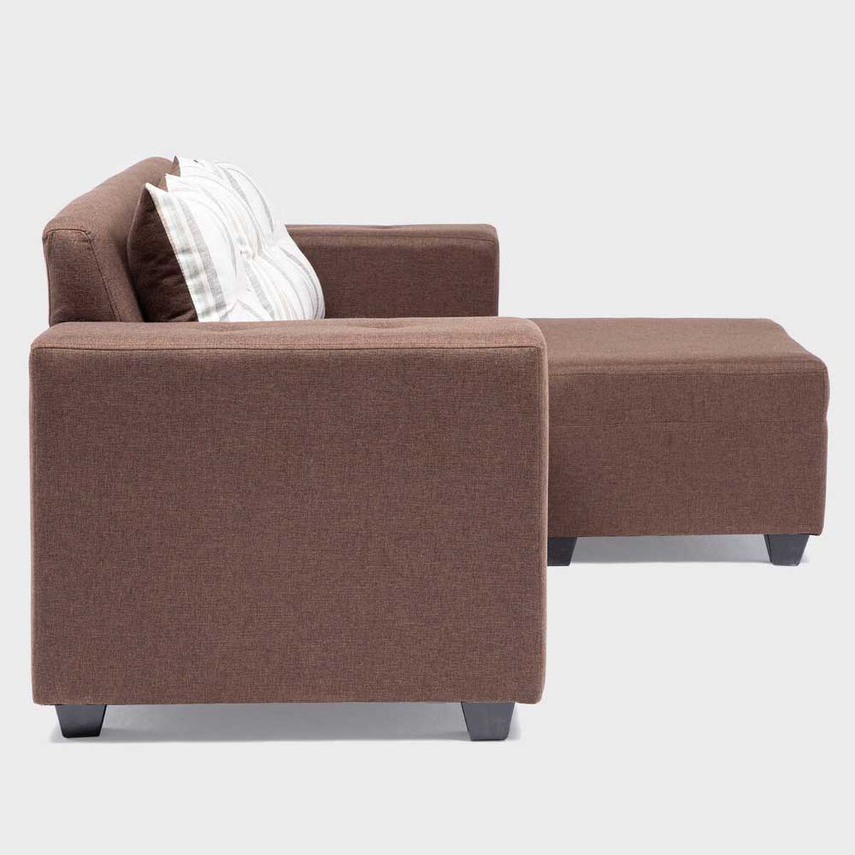 Sofá Seccional Mexx Muebles Ginebra 5 Cuerpos Chocolate