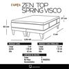 Cama Europea Latam Home Base Dividida 2 Plazas Zen Top Spring Visco Velvet Palo Rosa