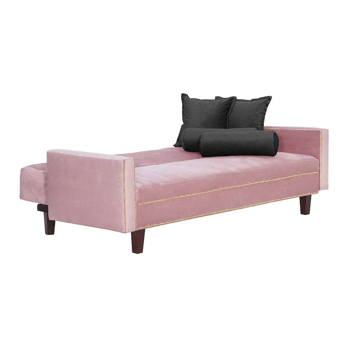 Futón Black Factory Vanguardia 3 Cuerpos Rosa Negro