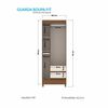 Clóset Casanova Fit 3 Puertas 2 Cajones Jequitiba Blanco