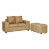 Juego de Living Innovamuebles Kahlo Sofá 2 Cuerpos + Dos Pouf 1 Cuerpo Oro