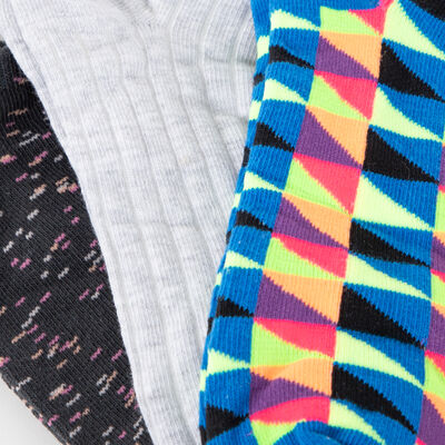 Imagen 2 del producto Pack 3 Unidades Calcetín Deportivo de Algodón Niña Cutback Azul