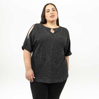 Polera Manga Corta Mujer Extralindas Negro