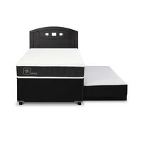 Cama Nido CIC 1,5 Plazas Ortopedic + Respaldo Gales Negro