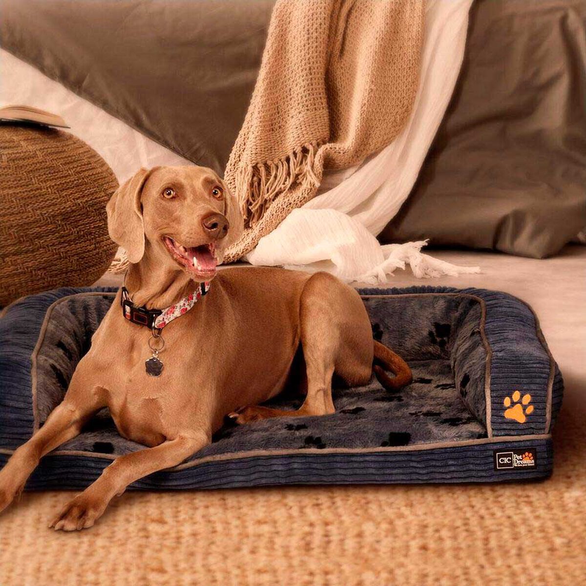 Cama Acolchada Cic para Mascotas Talla S con Coj&iacute;n