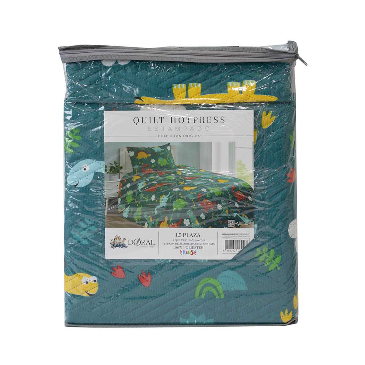 Quilt Doral 1,5 Plazas Origins Dinosaurios