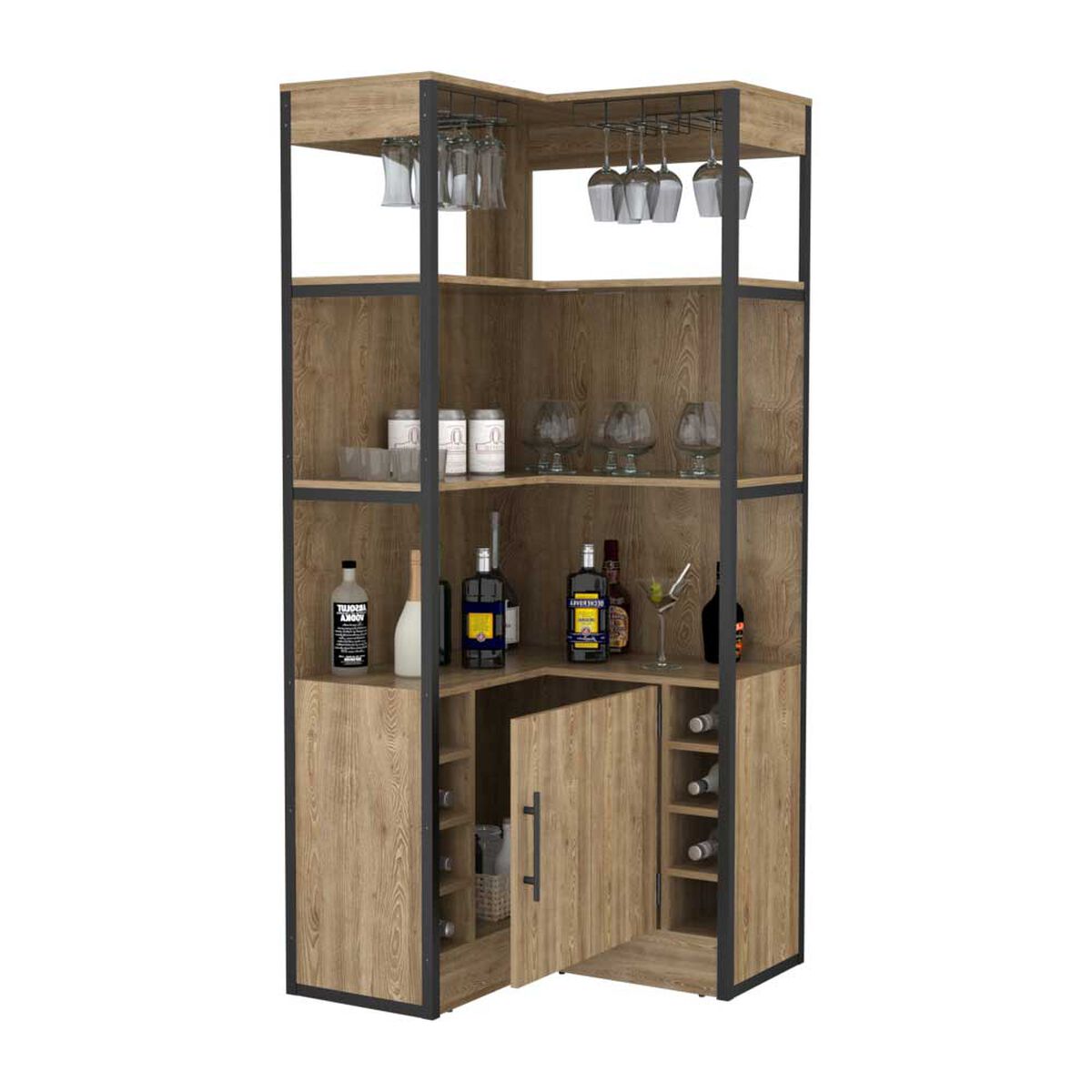 Bar Esquinero TuHome Magnum 1 Puerta Miel