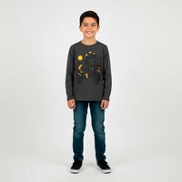 Polera Manga Larga Niño Cutback Grafito, Indigo, Turqueza