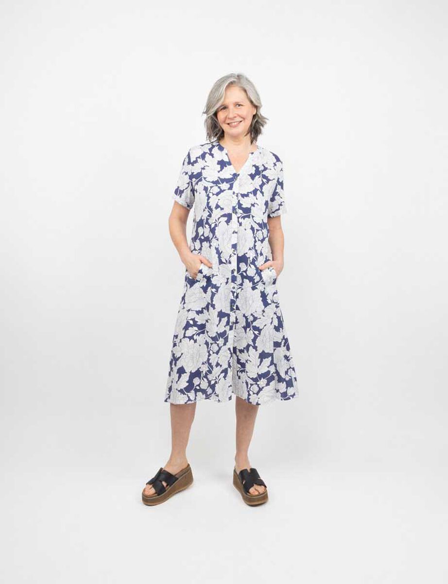 Vestido Midi Manga Corta Mujer Portman Club
