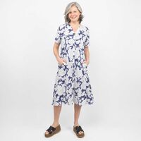 Vestido Midi Manga Corta Mujer Portman Club Azul, Fucsia, Negro, Verde