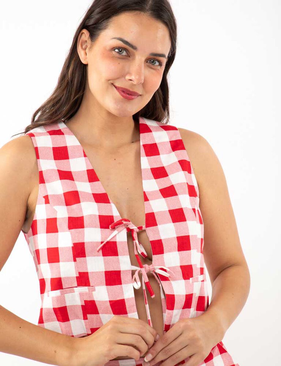 Blazer Lino Gillette Tart&aacute;n Mujer Zibel