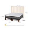 Cama Europea CIC Base Dividida 2 Plazas Balance + Respaldo Panaro