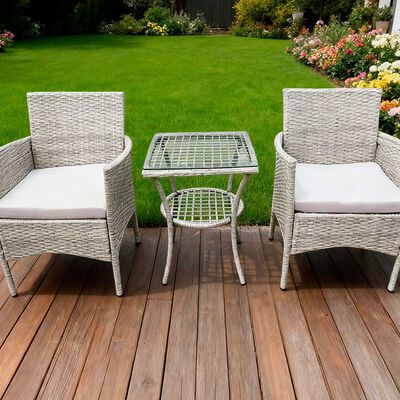 Imagen 2 del producto Set de Terraza Idetex Positano 3 Piezas Gris