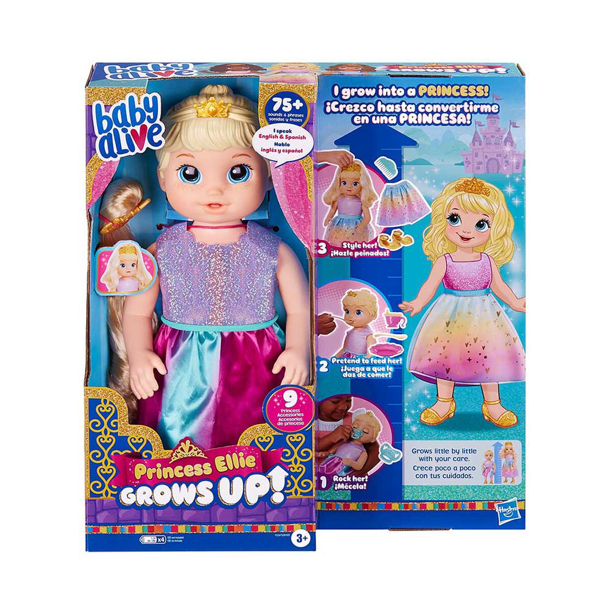Muñeca Baby Alive Princess Ellie Bebé Cabello Rubio