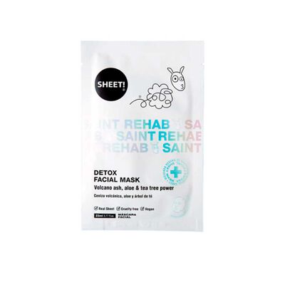Mascarilla Detox Ceniza Volcánica, Aloe Vera y Té Sheet