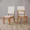 Juego de Comedor Home Mobili Dora 4 Sillas Blanco Off Café