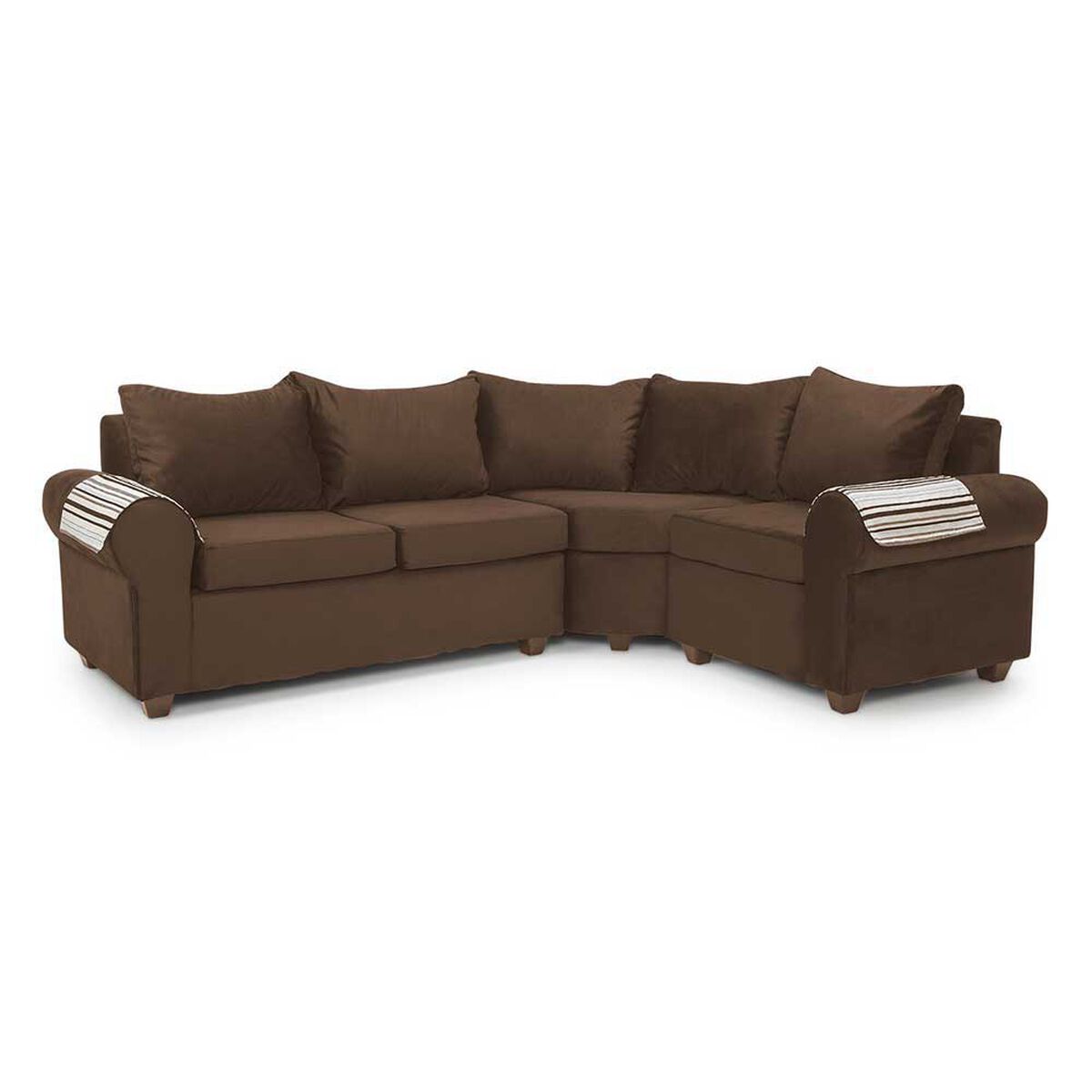Sofá Seccional Muebles MPR Calafate 4 Café
