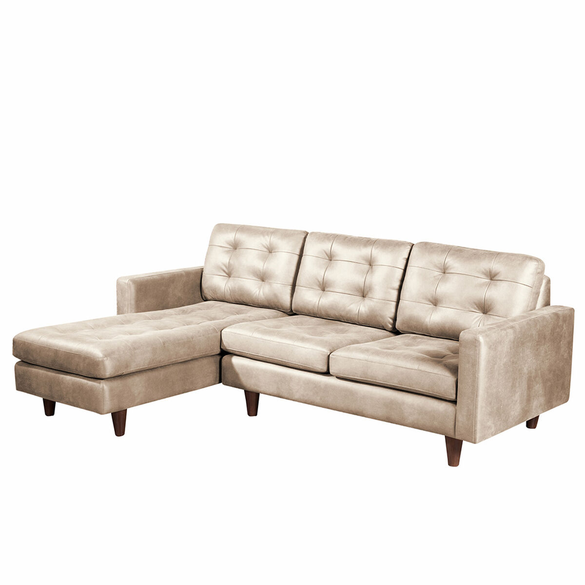 Sof&aacute; Cuero Latam Home N&aacute;poles Chaise Longue 2 Cuerpos Izquierdo