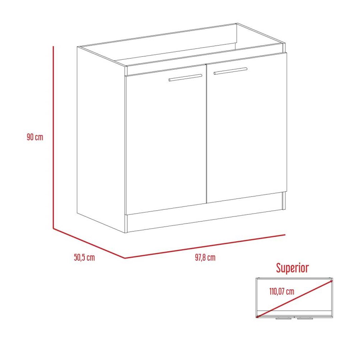 Combo Mueble Superior + Mueble Inferior TuHome Manchester Wengue