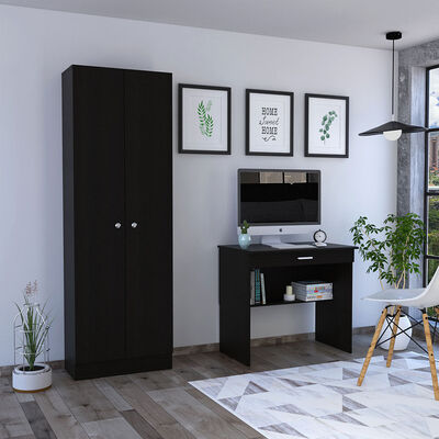 Escritorio Office 1 + Closet 2 Puertas Home