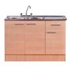 Mueble de Cocina Mobikit Kit 120 Derecho Beige 1 Cajones 3 Puertas