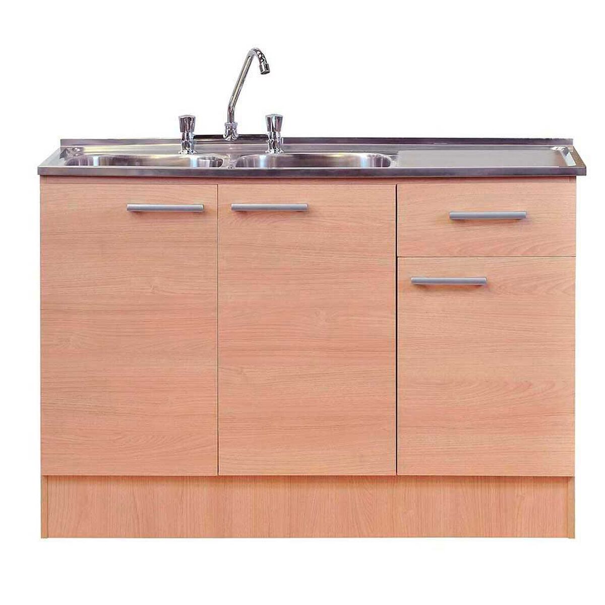 Mueble de Cocina Mobikit Kit 120 Derecho Beige 1 Cajones 3 Puertas