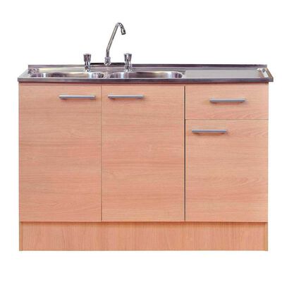 Mueble de Cocina Mobikit Kit 120 Derecho Beige 1 Cajones 3 Puertas