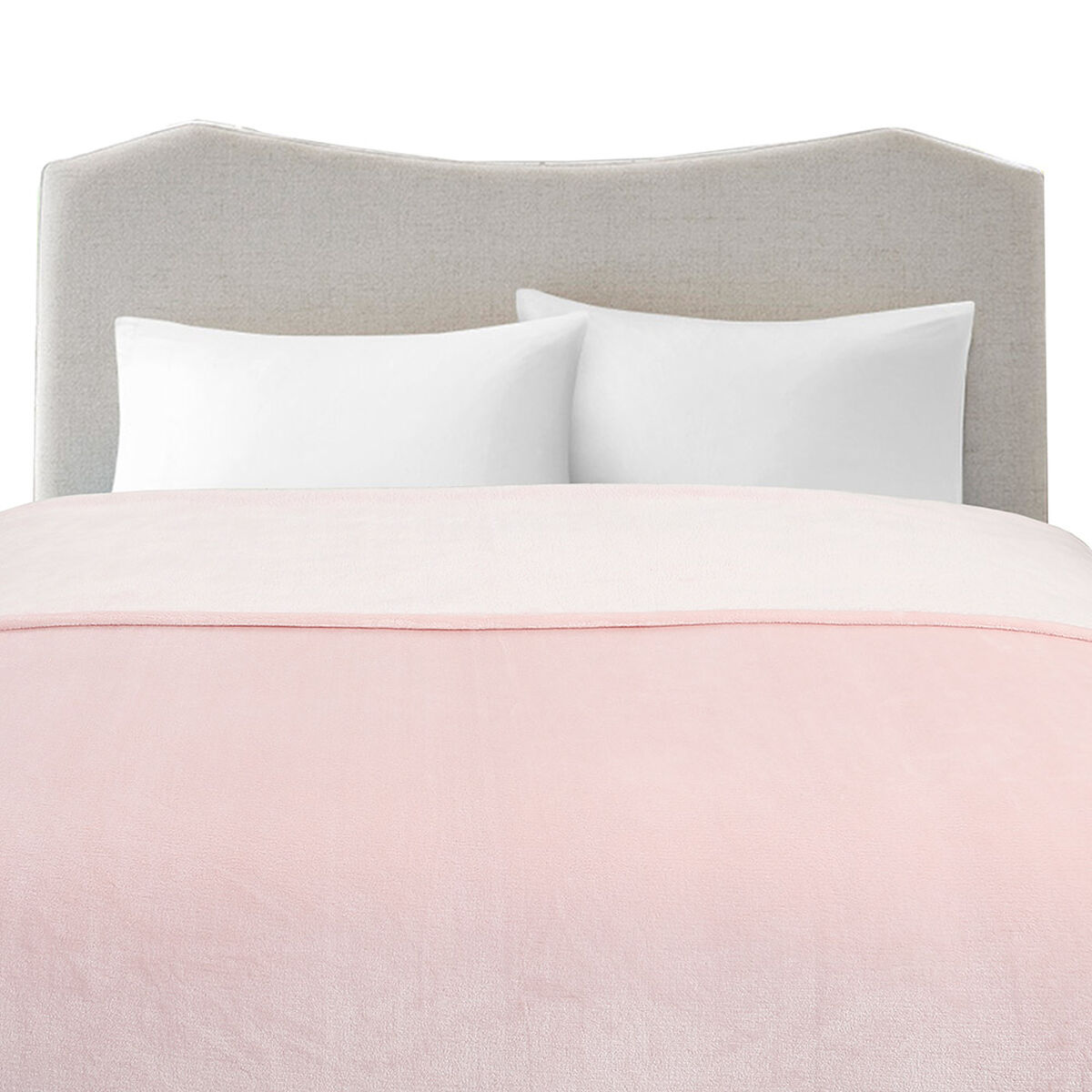 Frazada Illusions Flannel 1,5 Plazas Liso Rosa
