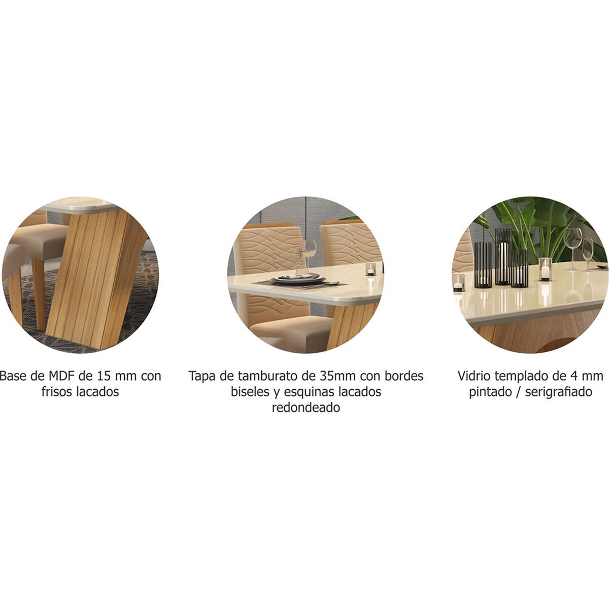 Juego de Comedor Kea Clara 6 Sillas