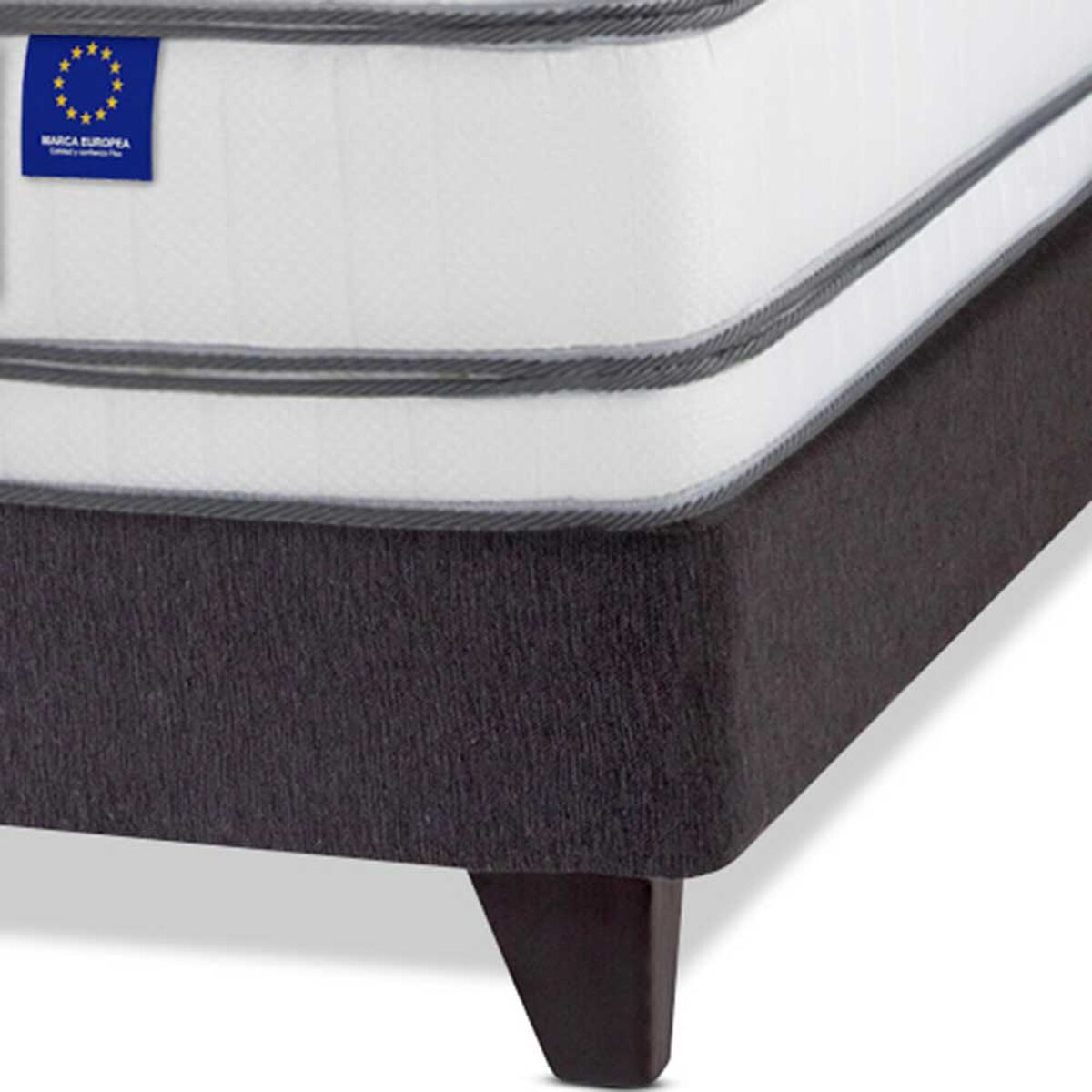 Cama Europea Flex King Majesty + 1 Respaldo + 2 Veladores