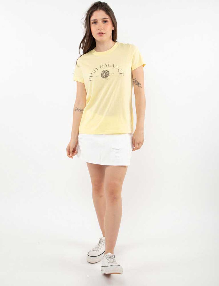 Polera Con Estampado Manga Corta Mujer Icono