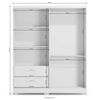 Closet Roca Oliveira 3 Puertas 2 Cajones Blanco