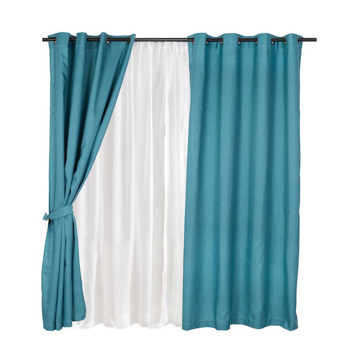 Set de Cortinas Mashini Pucon 140 x 220 cm Calipso Abc