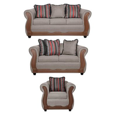 Juego de Living Black Factory Sofia 6 Cuerpos Beige