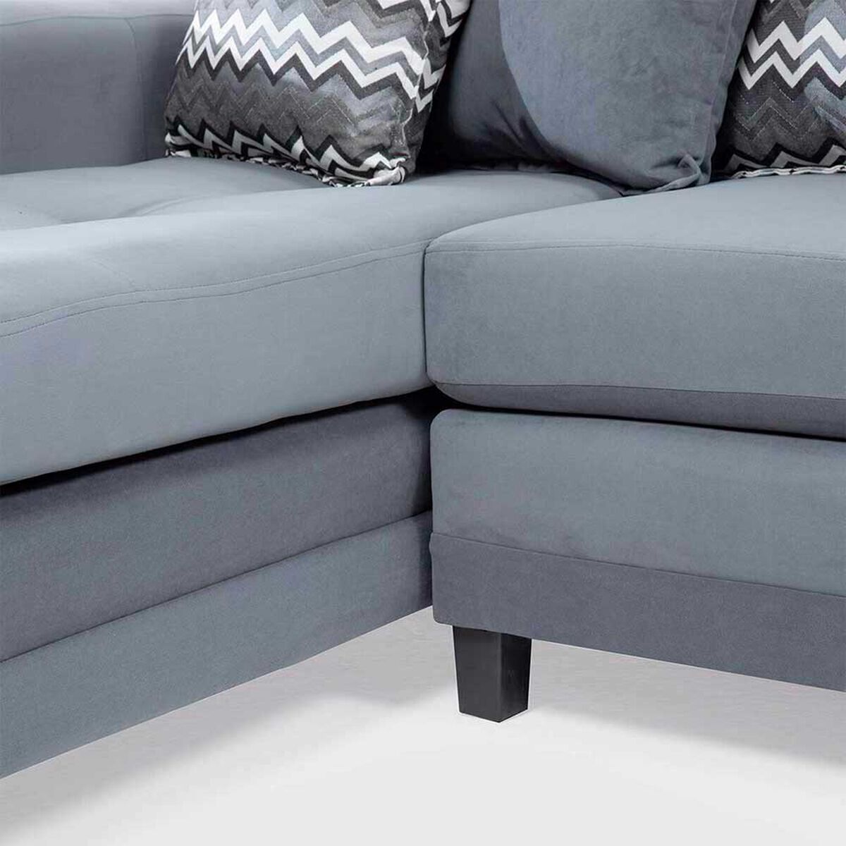 Sof&aacute; Seccional Izquierdo Living Factory Milan 3 Cuerpos Gris