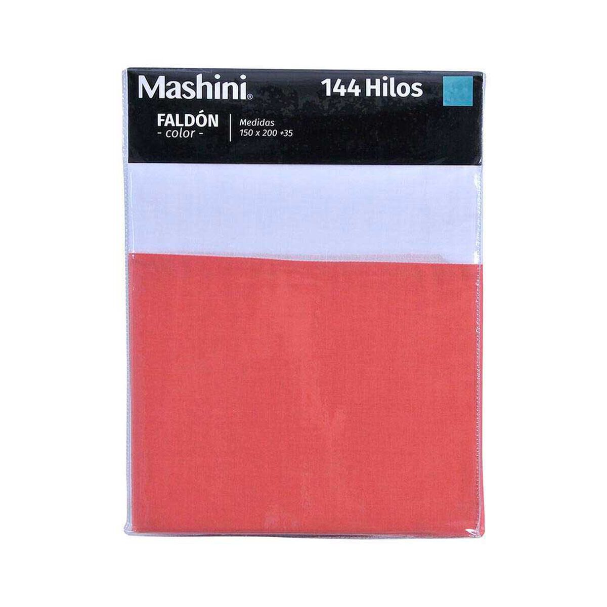 Fald&oacute;n Mashini 144 Hilos 1,5 Plazas Liso Terracota