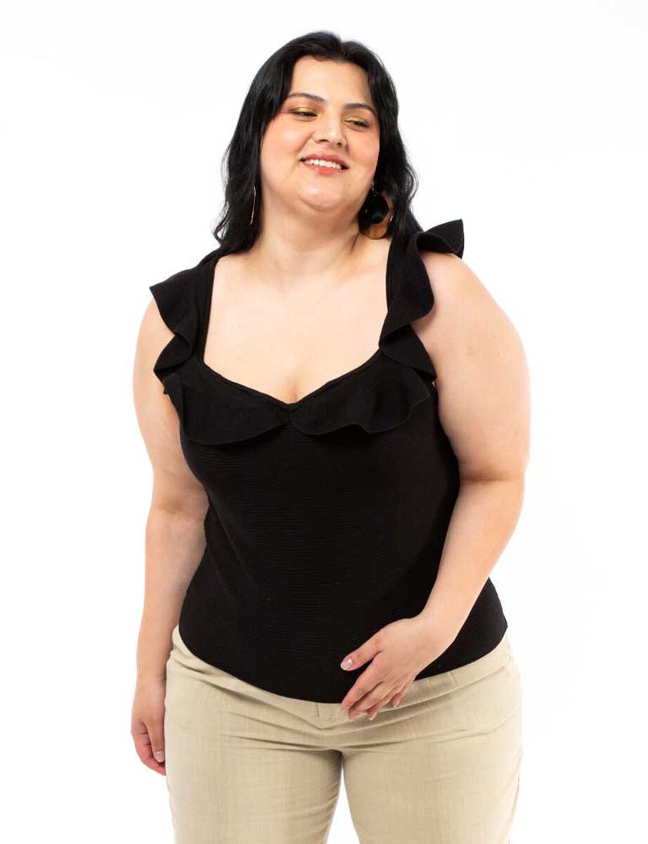 Polera Crochet Sin Mangas Mujer Extralindas