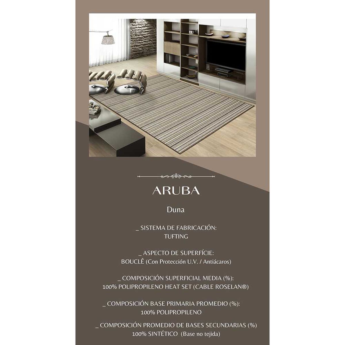Alfombra Decocasa Aruba Duna 200 x 250 cm
