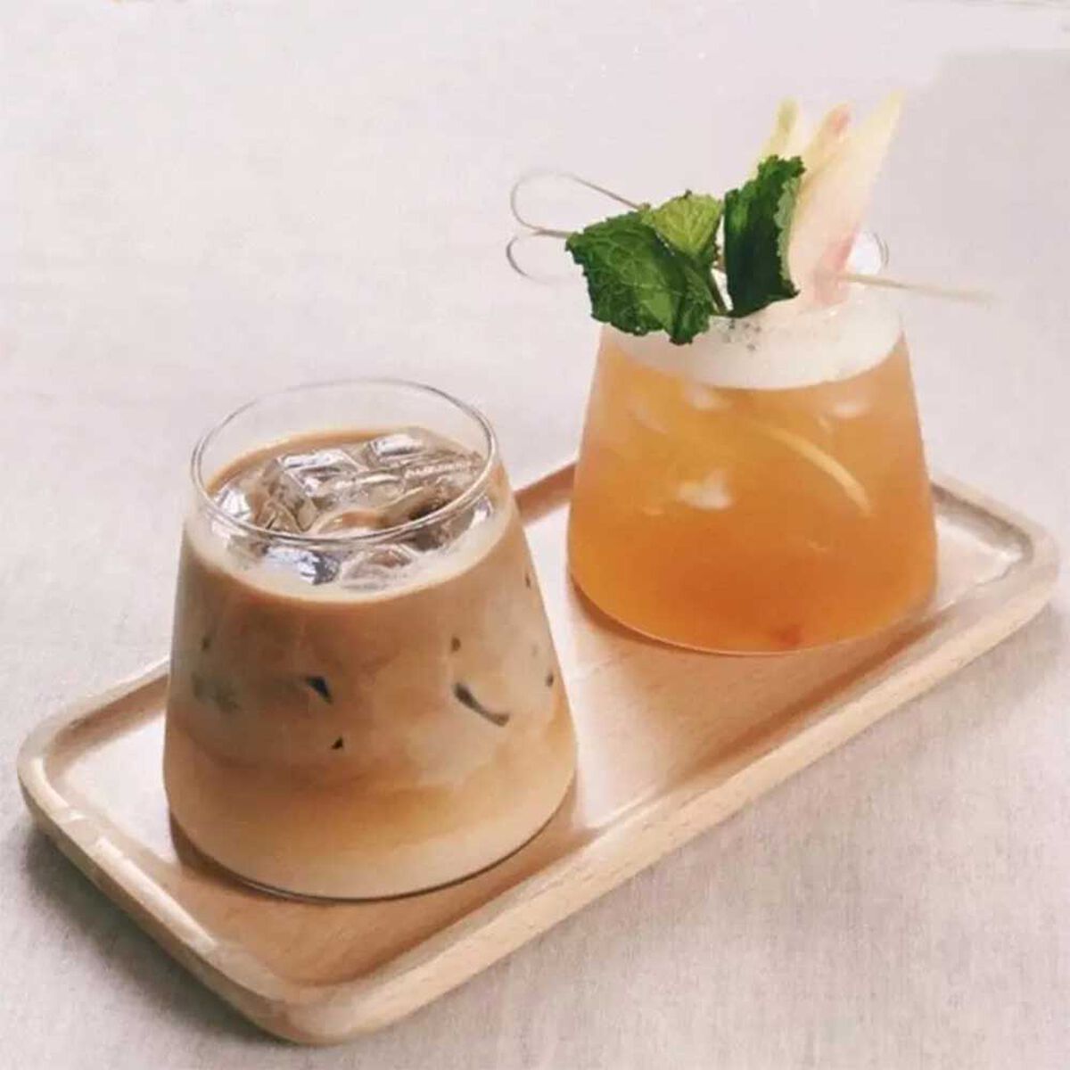 Set 2 Vasos de Vidrio Estilo Japonés Simplit 320 ml