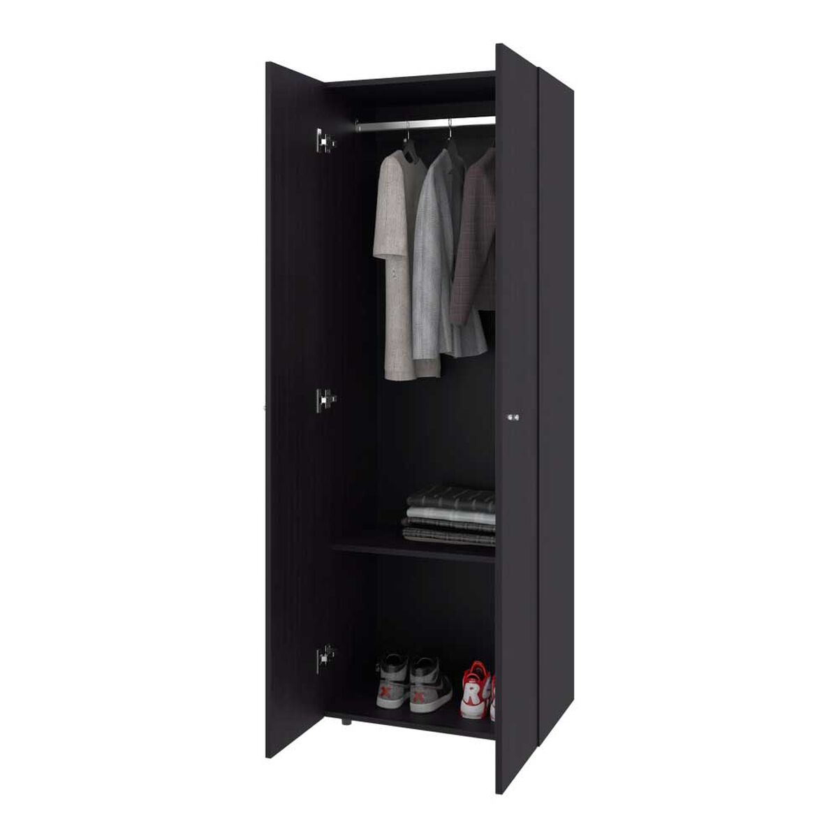 Combo Closet Tuhome 7 Puertas con Colgador + M&oacute;dulo Superior Dreams Wengue