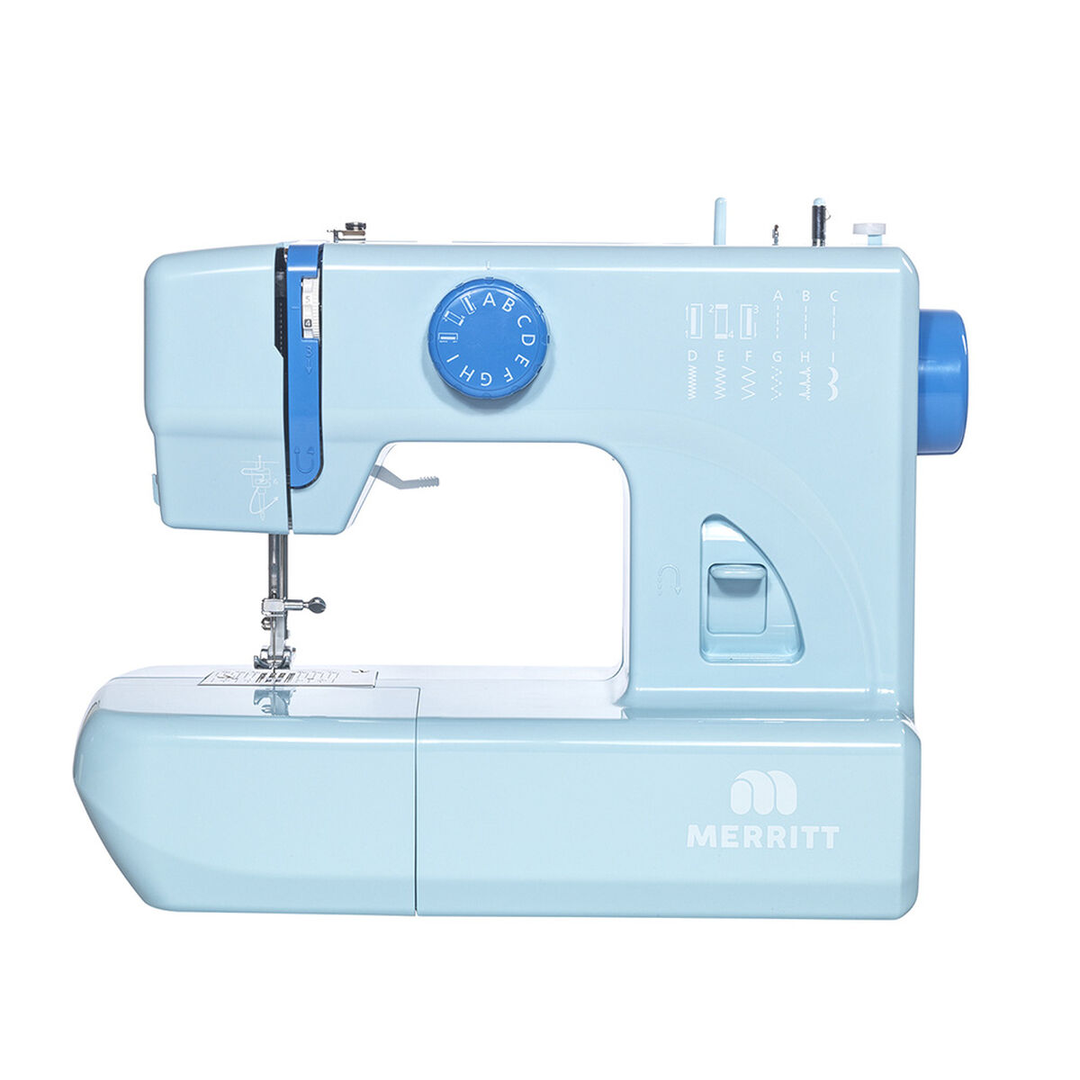 Máquina de Coser Brazo Libre Merritt ME 6 Celeste