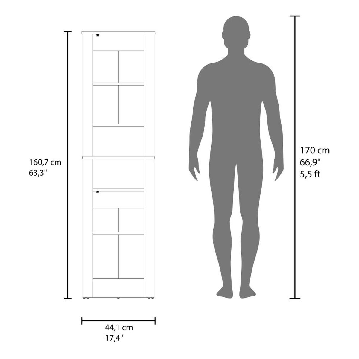 Estante Ba&ntilde;o Tuhome Vanessa 2 Puertas Wengue