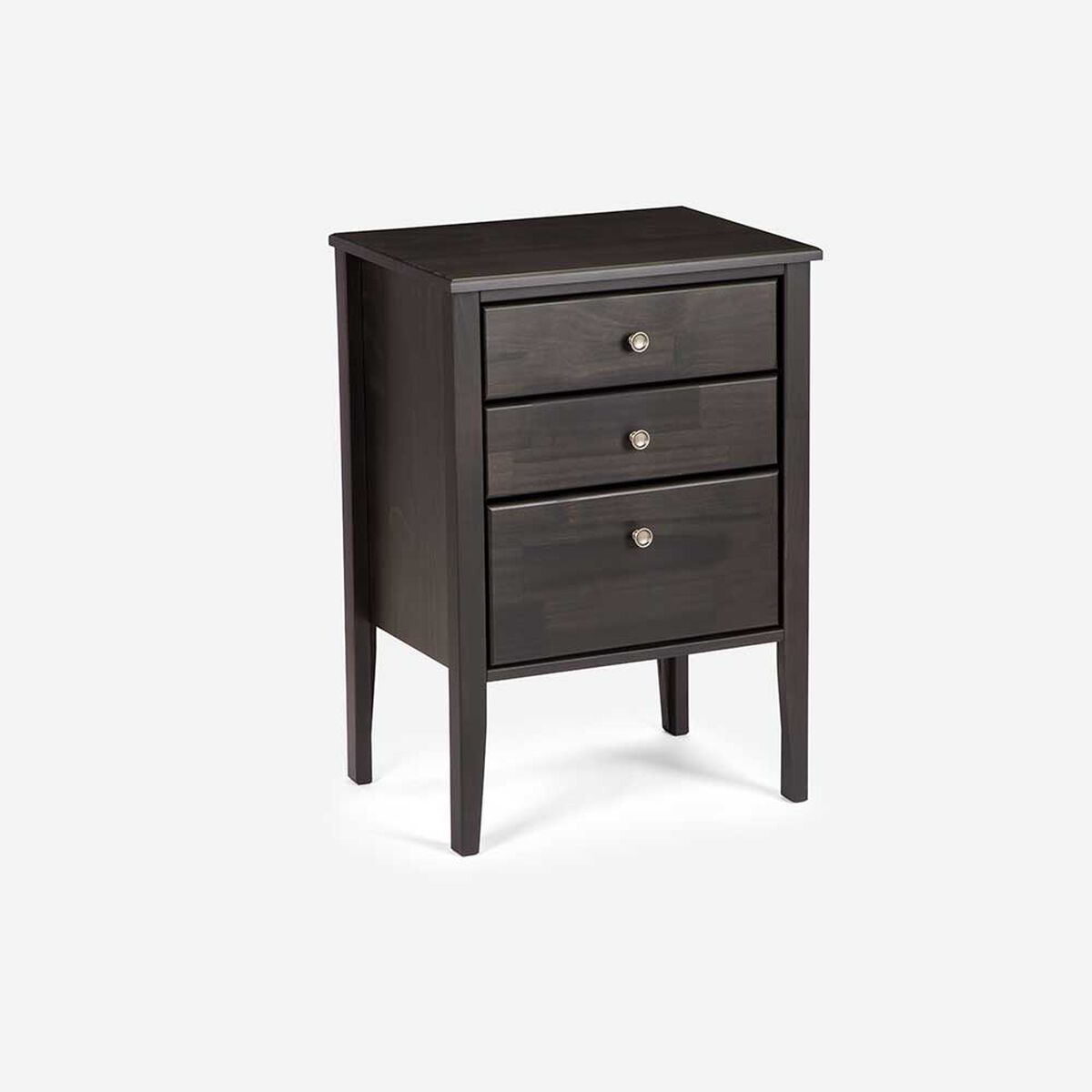 Cama Europea Rosen Base Dividida 2 Plazas Tempo + Respaldo + 2 Veladores Nolita Grafito