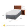 Cama Americana CIC 1 Plaza Excellence Plus + Respaldo + Velador New Villarrica